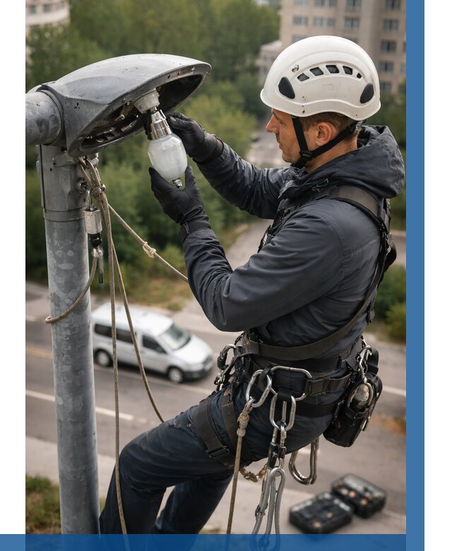 Замена ламп на высоте в Кандалакше от 2526 р. | ВЫСОТНИК-Кнд