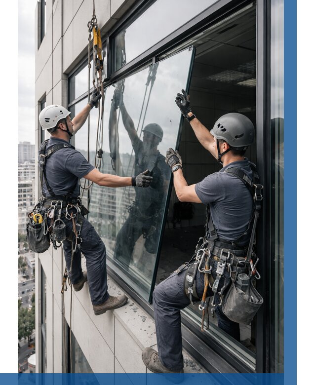 Замена стеклопакетов на высоте в Кандалакше от 5557 р. | ВЫСОТНИК-Кнд