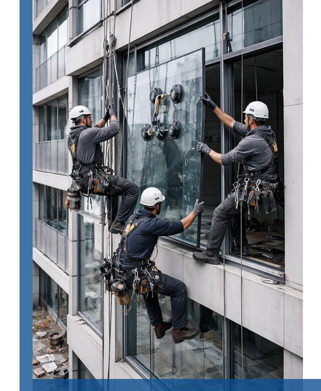 Фасадное остекление и монтаж витражей зданий в Кандалакше под ключ