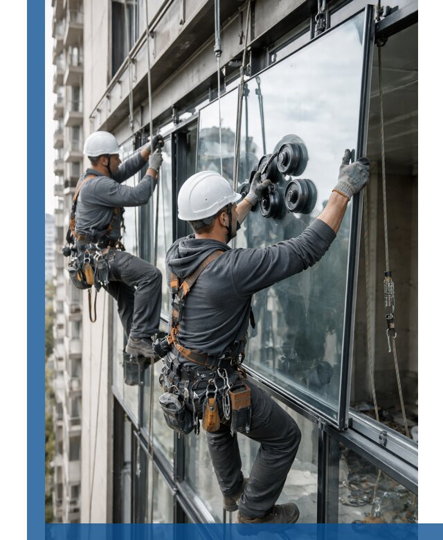 Витражное остекление фасадов и лоджий в Кандалакше под ключ