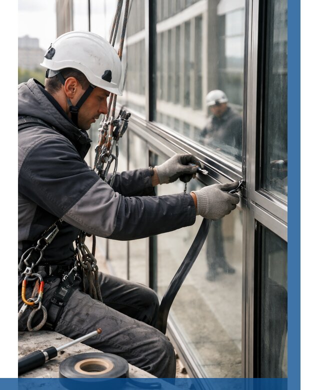 Ремонт витражных конструкций в Кандалакше от 3536 р. | ВЫСОТНИК-Кнд