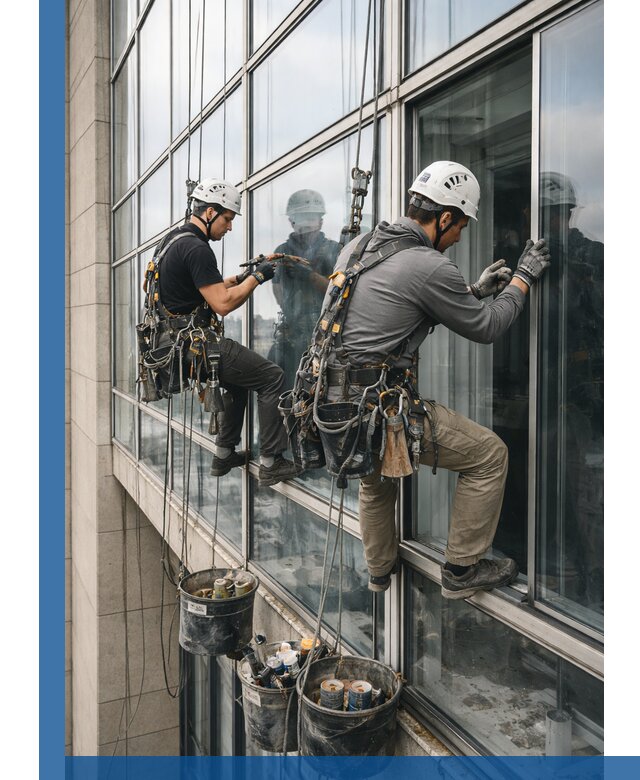 Ремонт витражных конструкций и фасадного остекления в Кандалакше