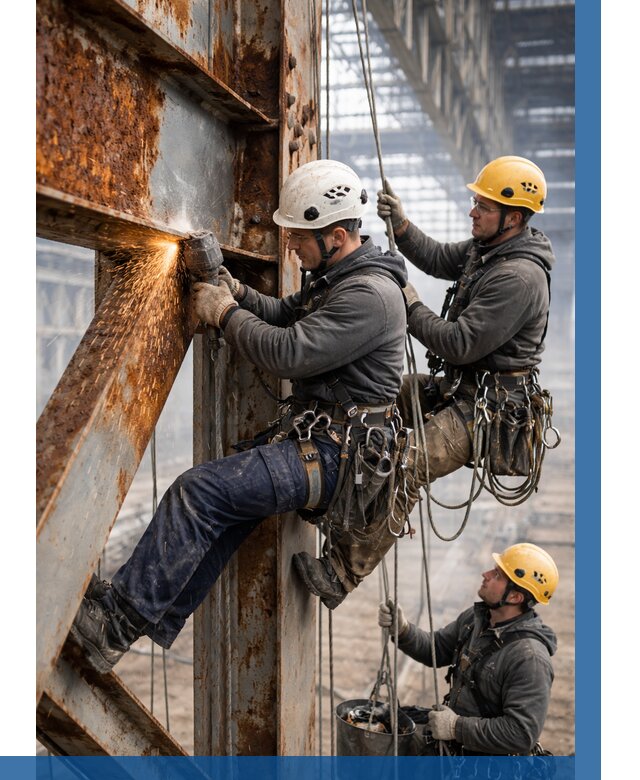 Зачистка металла от ржавчины в Кандалакше от 354 р. | ВЫСОТНИК-Кнд