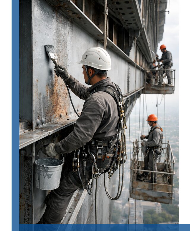 Покраска металлоконструкций на высоте в Кандалакше профессионально