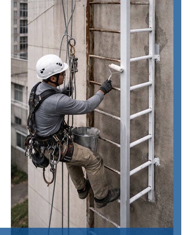 Покраска пожарных лестниц в Кандалакше от 4546 р. | ВЫСОТНИК-Кнд