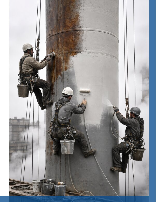 Покраска дымовых труб в Кандалакше от 8588 р. | ВЫСОТНИК-Кнд