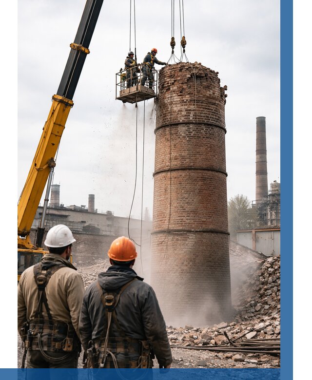 Демонтаж дымовой трубы в Кандалакше от 90927 р. | ВЫСОТНИК-Кнд, смета