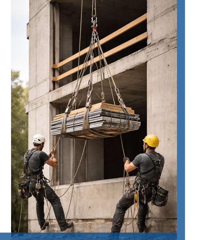 Подъем материала на этаж веревками в Кандалакше от 1515 р. | ВЫСОТНИК-Кнд