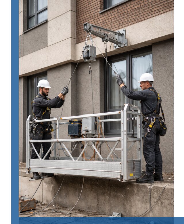 Монтаж и подъем фасадной люльки в Кандалакше с гарантией безопасности