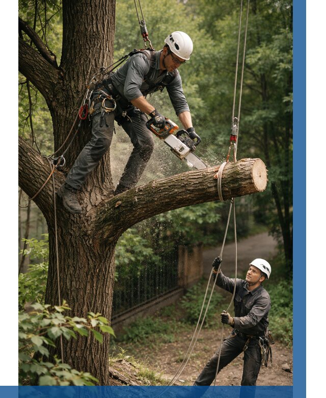 Спил деревьев альпинистами в Кандалакше от 8082 р. | ВЫСОТНИК-Кнд