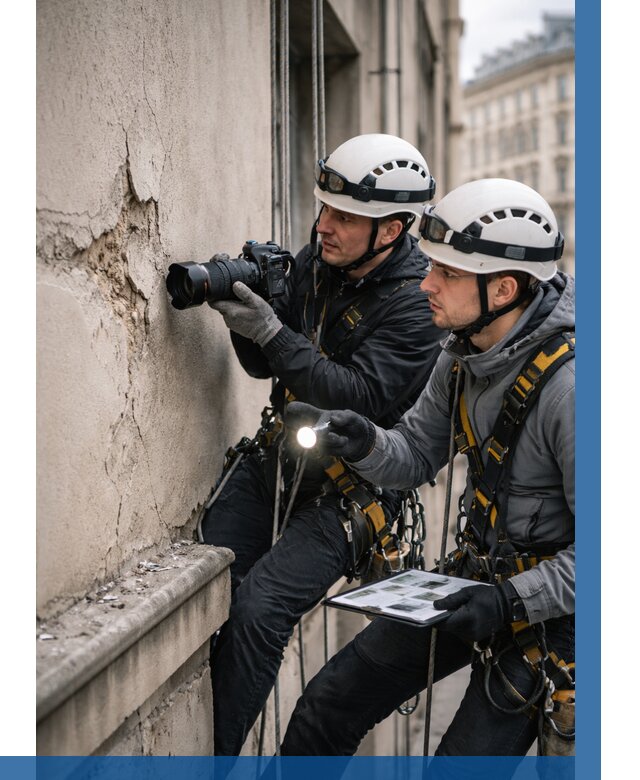 Фотофиксация дефектов фасада в Кандалакше от 4546 р. | ВЫСОТНИК-Кнд