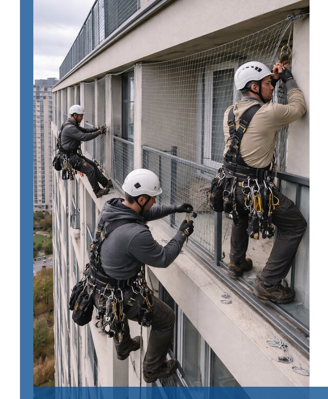 Профессиональный монтаж защитной сетки от птиц в Кандалакше