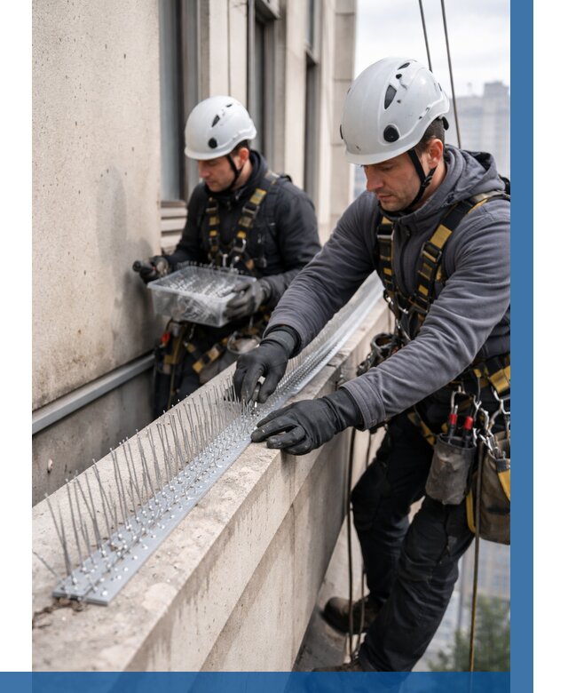 Установка шипов от птиц в Кандалакше от 859 р. | ВЫСОТНИК-Кнд